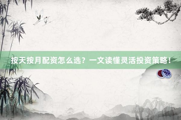 按天按月配资怎么选？一文读懂灵活投资策略！