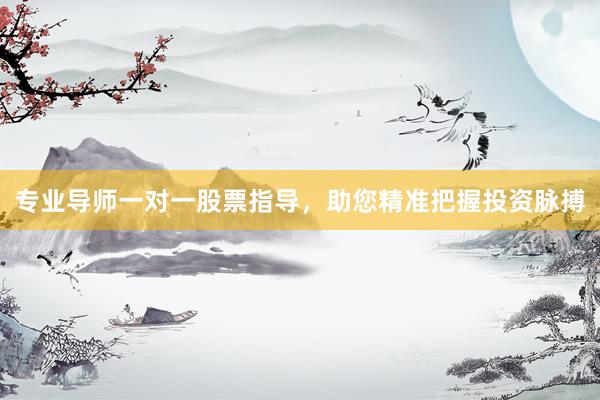 专业导师一对一股票指导，助您精准把握投资脉搏