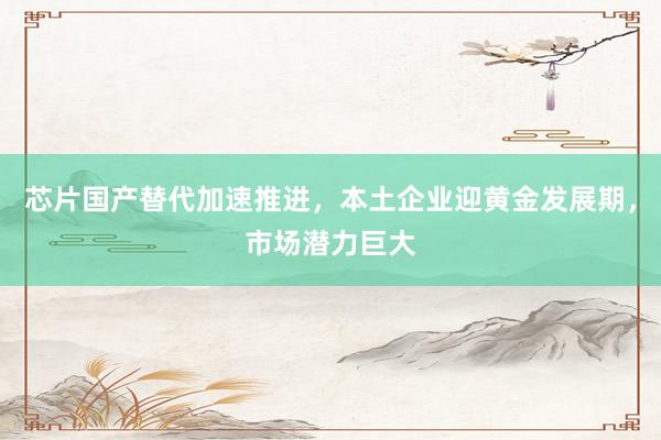 芯片国产替代加速推进，本土企业迎黄金发展期，市场潜力巨大
