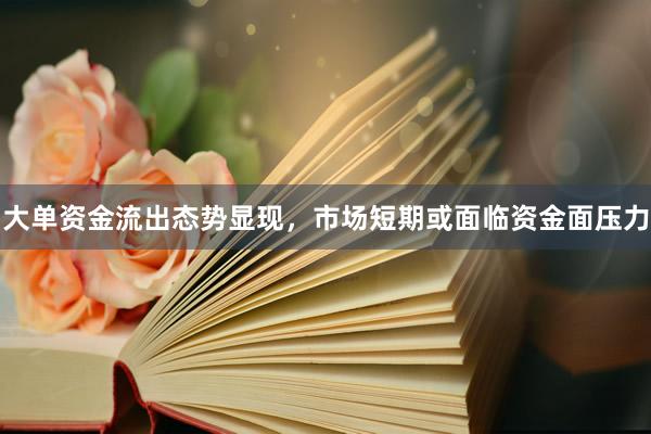 大单资金流出态势显现，市场短期或面临资金面压力