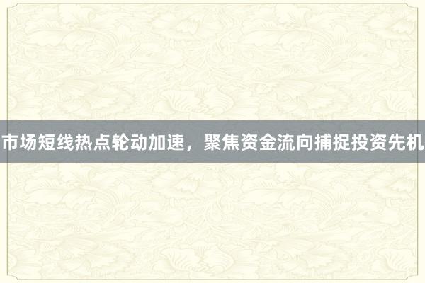 市场短线热点轮动加速，聚焦资金流向捕捉投资先机