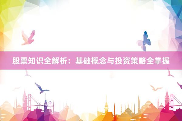 股票知识全解析：基础概念与投资策略全掌握
